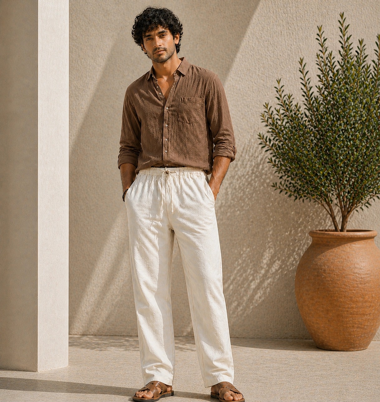 Drift Linen Trousers · Cream